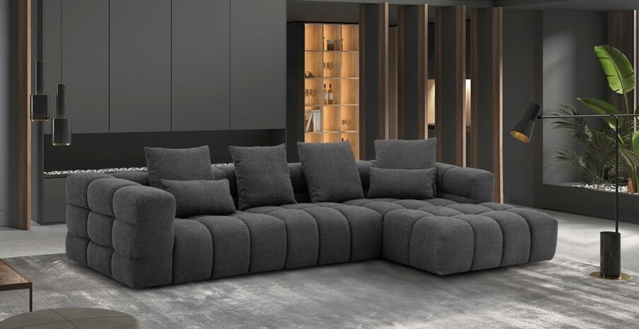 מערכת ישיבה דגם ALPS מבד ספה מבד תלת מושבי 300ס