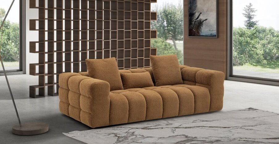 מערכת ישיבה דגם ALPS מבד ספה מבד תלת מושבי 300ס