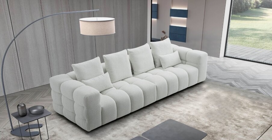 מערכת ישיבה דגם ALPS מבד ספה מבד תלת מושבי 300ס