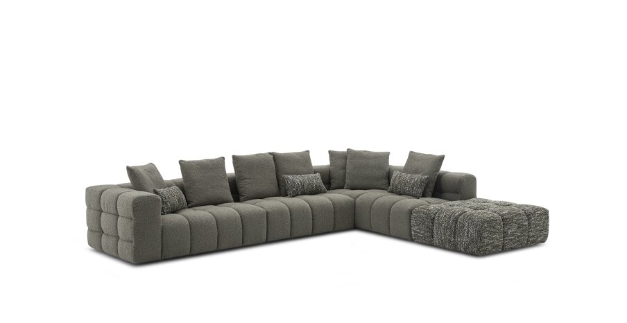 מערכת ישיבה דגם ALPS מבד ספה מבד תלת מושבי 300ס