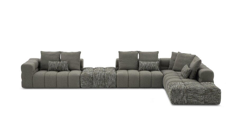 מערכת ישיבה דגם ALPS מבד ספה מבד תלת מושבי 300ס