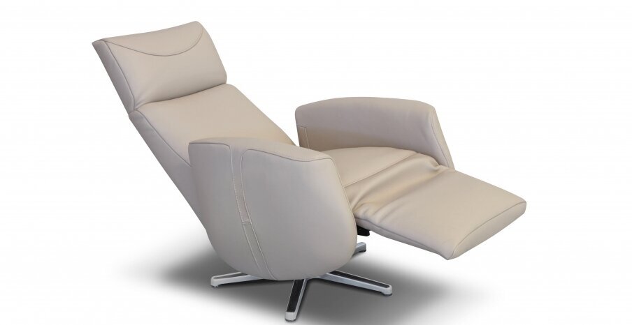 כורסאת טלוויזיה דגם LINCOLEN מעור/ בד כורסאת ריקליינר מעור + 2 מנועים חשמליים