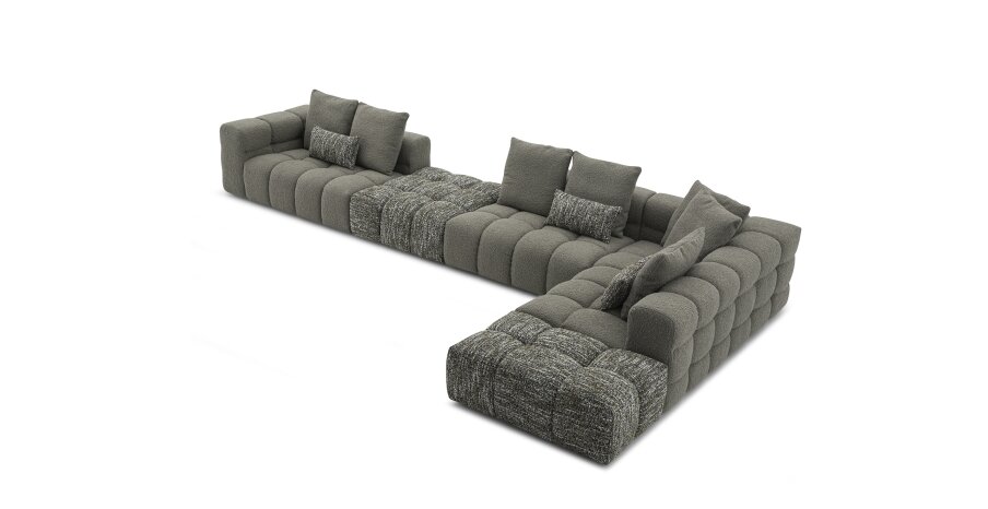 מערכת ישיבה דגם ALPS מבד ספה מבד תלת מושבי 300ס