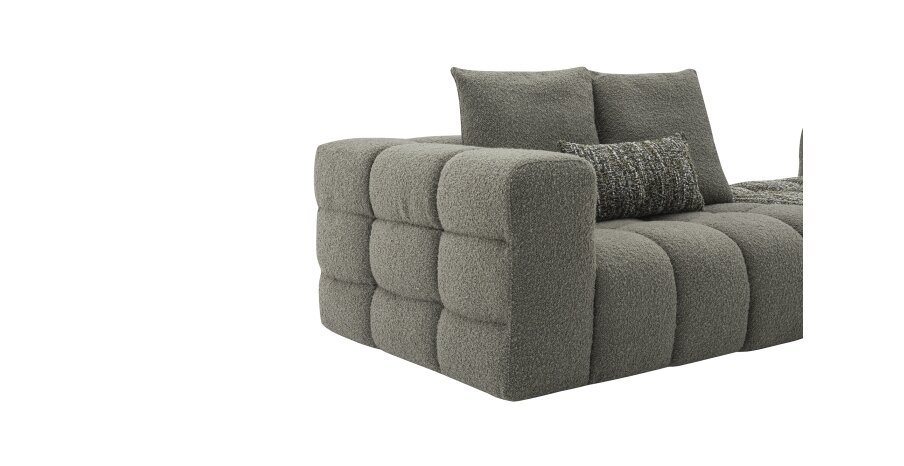 מערכת ישיבה דגם ALPS מבד ספה מבד תלת מושבי 300ס