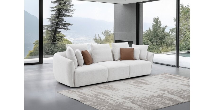 מערכת ישיבה דגם MONACO מבד ספה מעוגלת מבד (354X240 ס''מ)