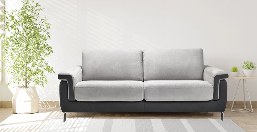 ספה נפתחת למיטה דגם ELMAS מעור/ בד ספה מבד תלת מושבי (200 ס''מ) נפתחת למיטה כולל מזרן