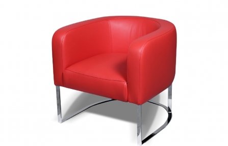 כורסא לסלון מעור אדום
