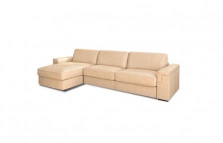 ספה מעור גדולה לבנה