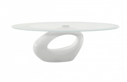 שולחן זכוכית לבן