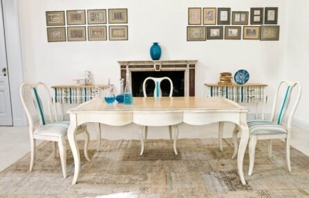 שולחן סלון לבן