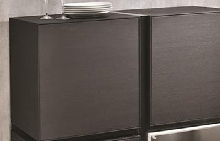 שידה עם דלתות שחורה Cubes highboard
