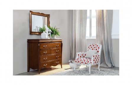 שידה עשויה מעץ איכותי חום MILIA