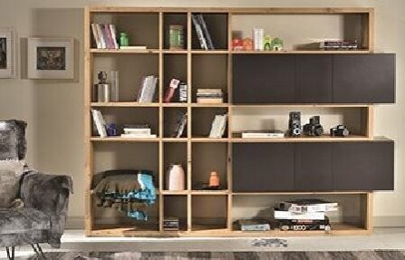 שידת עף חומה שחורה Ennea bookcase