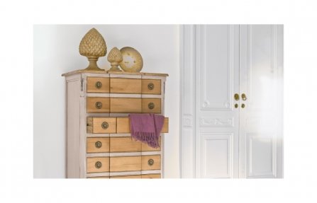 שידת עץ מגירות חום בהיר LYRA