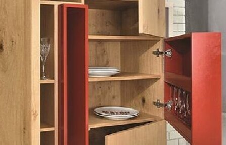 שידת עץ עם מדפים illusion highboard